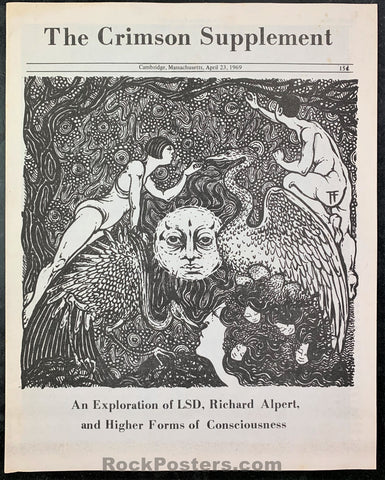 AUCTION - LSD - The Crimson Supplement - Richard Alpert 1969 Booklet - Harvard - Near Mint Minus