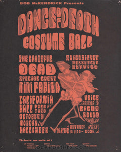 AUCTION - AOR 2.143 - Grateful Dead - 1966 Handbill - California Hall - Excellent