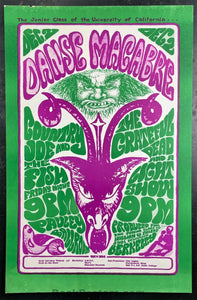 AUCTION - Grateful Dead - Danse Macabre - 1966 Poster - Pauley Ballroom Berkeley - Excellent