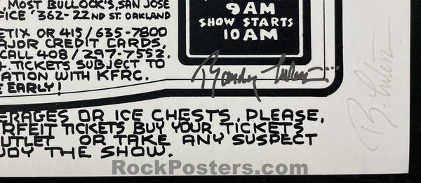 AUCTION - Journey J Geils - Day On The Green #2 - Randy Tuten Signed - Oakland 1979 - Near Mint Minus