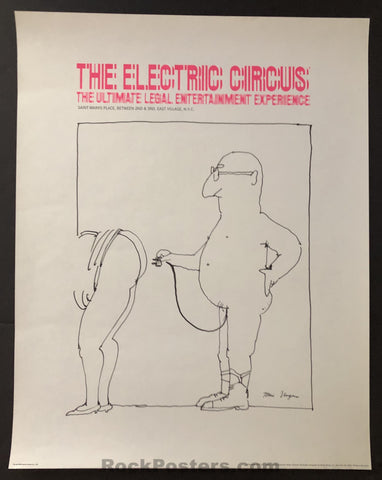 AUCTION - Electric Circus - New York City  - Tomi Ungerer - 1969 Poster - Near Mint Minus