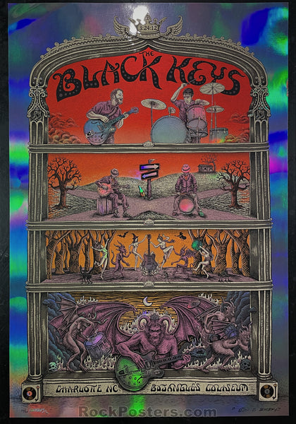 AUCTION - Emek - The Black Keys Charlotte '12 - Foil Variant Edition of 20 - Near Mint Minus