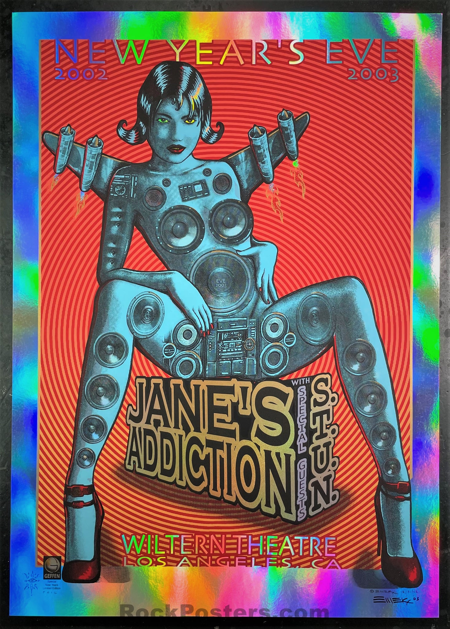 AUCTION - Emek - Jane's Addiction - Los Angeles '02 - Foil Variant Edition - Near Mint