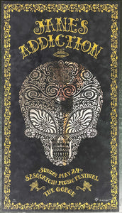 AUCTION - Emek - Jane's Addiction - Sasquatch '09 - Rare Black Velvet Silkscreen - Edition Of 5 - Near Mint