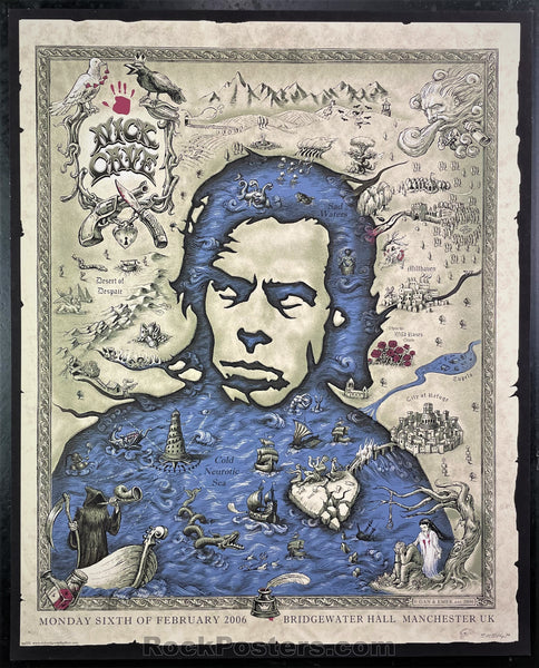 AUCTION - Emek - Nick Cave Manchester '06 - 1st Edition Poster - Near Mint Minus