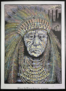 AUCTION - Emek - Pearl Jam Edmonton '11 - Hand Colored Edition of 1 - Near Mint