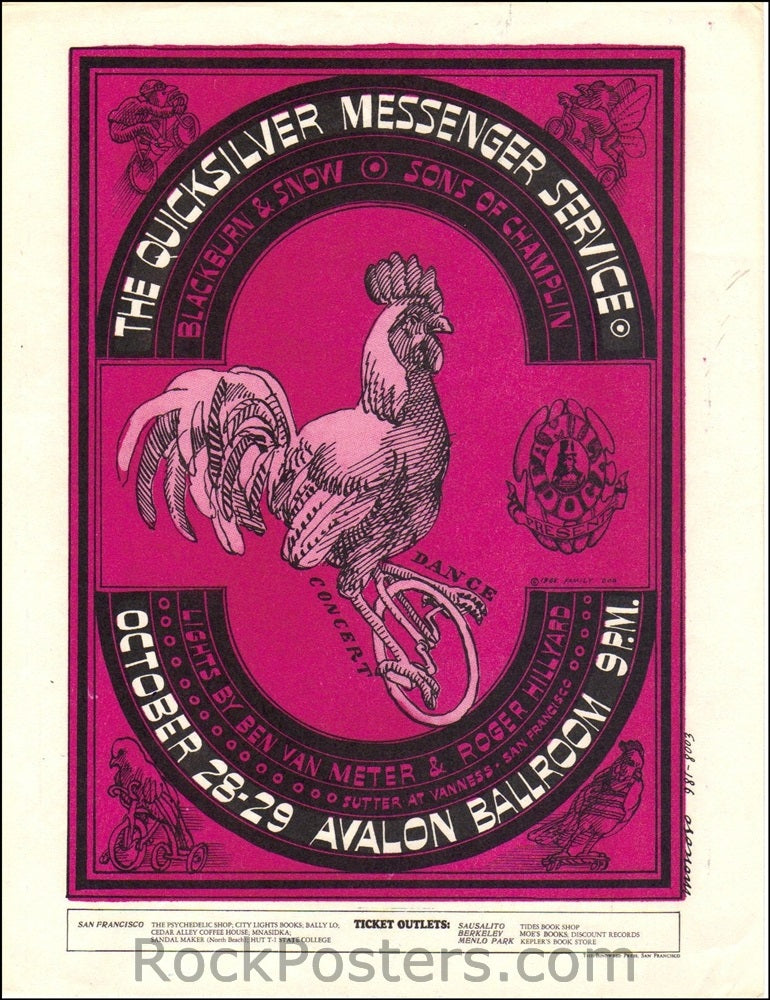 FD32 - Qucksilver Messanger Service Handbill - Avalon Ballroom (28-Oct-66) Condition - Excellent