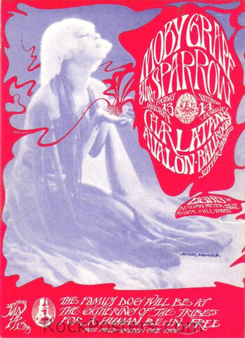 FD43 - Moby Grape Postcard - Avalon Ballroom (13-Jan-67) Condition - Near Mint