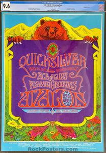 FD-118 - Quicksilver Flamin Groovies - 1968  Poster - Avalon Ballroom - CGC Graded 9.6