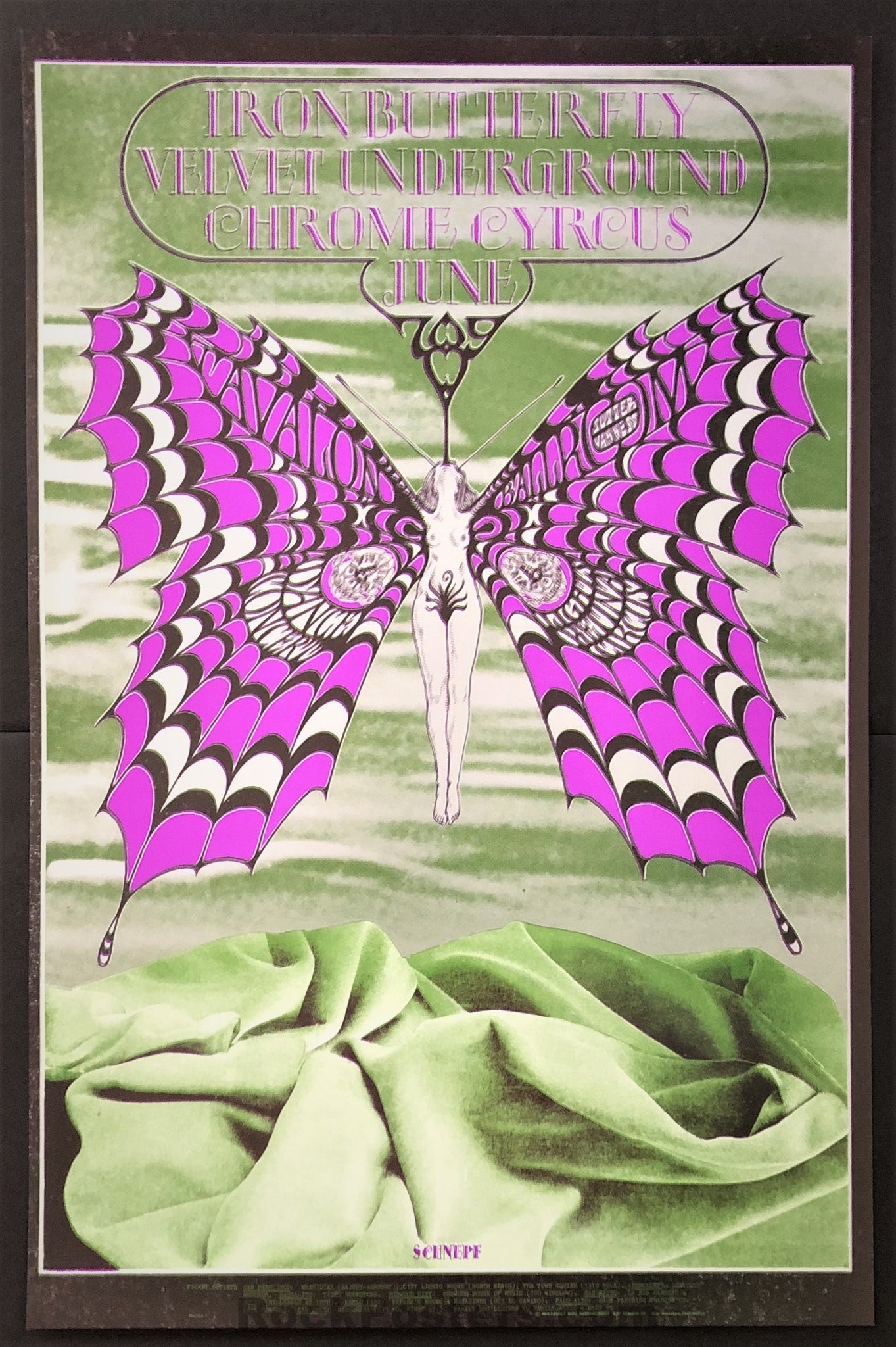 AUCTION - FD-122 - Velvet Underground - Bob Schnepf - 1968 Poster - Avalon Ballroom - Mint