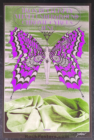 AUCTION - FD-122 - Velvet Underground - Bob Schnepf Signed - 1968 Poster - Avalon Ballroom - Mint