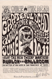 AUCTION - FD-12  - Grateful Dead - Wes Wilson - 1966  Handbill  - Avalon Ballroom - Excellent