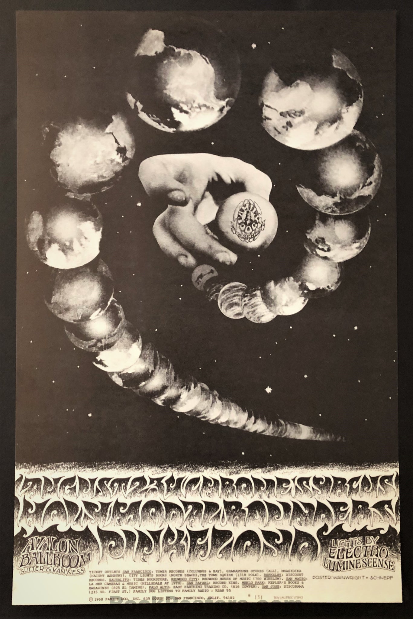 AUCTION - FD-131 - Pink Floyd - 1968 Poster - Avalon Ballroom - Mint