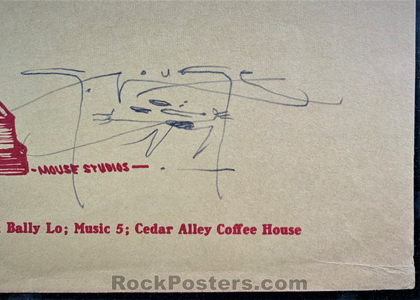 AUCTION - FD-18 - Bo Diddley Quicksilver - Mouse Signed - 1966 Poster - Avalon Ballroom -  Near Mint Minus