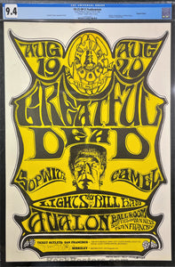 AUCTION - FD-22 - The Grateful Dead - Mouse SIGNED - 1966 Poster - Avalon Ballroom - CGC Graded 9.4