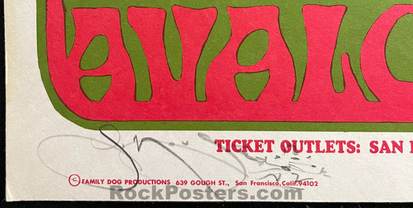 AUCTION - FD-24-RP-2 - 13th Floor Elevators - Mouse & Kelley SIGNED - 1966 Poster - Avalon Ballroom - Excellent