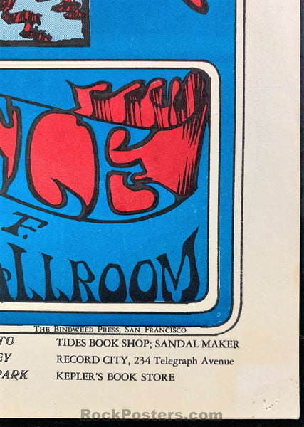 AUCTION - FD-26 - Grateful Dead SKELETON & ROSE-  Original Mouse Kelley - 1966 Poster - Avalon Ballroom - Excellent 