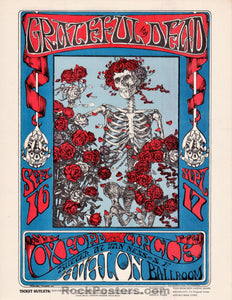 AUCTION - FD 26 - Grateful Dead - Skeleton & Roses - 1966 Handbill - Avalon Ballroom - Near Mint