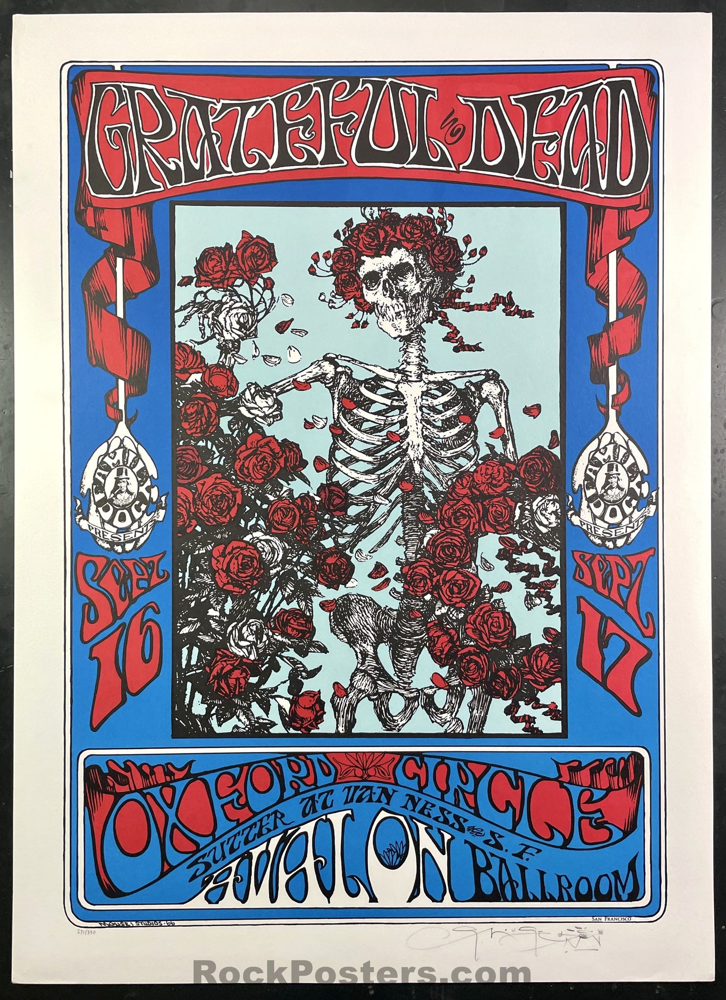 grateful dead skeleton poster