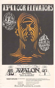 AUCTION - FD-28 - 13th Floor Elevators - Mouse Signed - 1966 Handbill - Avalon Ballroom - Near Mint