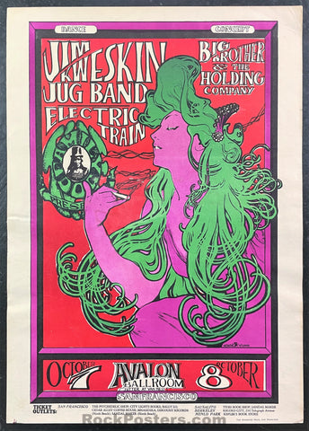 AUCTION - FD-29 - Big Brother Janis Joplin - 1966 Poster - Avalon Ballroom - Excellent