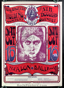 AUCTION - FD-30 - Big Brother Janis Joplin &  Mouse SIGNED 2nd Print Poster - Avalon Ballroom - Excellent
