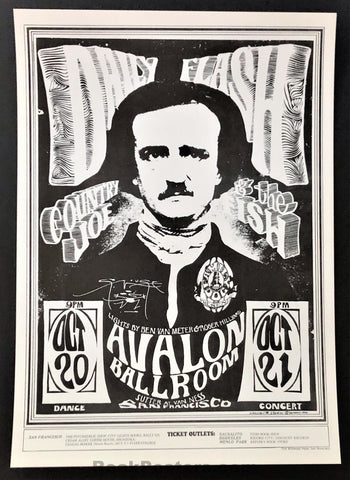 AUCTION - FD-31 - Country Joe & the Fish - 1966 Poster - Stanley Mouse Signed  - Avalon Ballroom - Mint