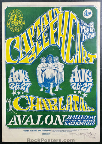 AUCTION - FD-23 - Captain Beefheart - Mouse Signed - 1966 Poster - Avalon Ballroom - Excellent
