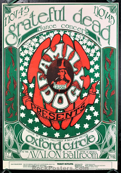 AUCTION - FD33 - Grateful Dead 1966 Poster - Avalon Ballroom - Condition - Near Mint Minus 