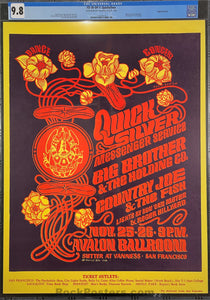AUCTION - FD-36 - Quicksilver Messenger Service - 1966 Poster - Avalon Ballroom - CGC Graded 9.8