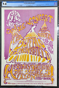 AUCTION - FD-37 - Buffalo Springfield - 1966 Poster - Avalon Ballroom - CGC Graded 9.8