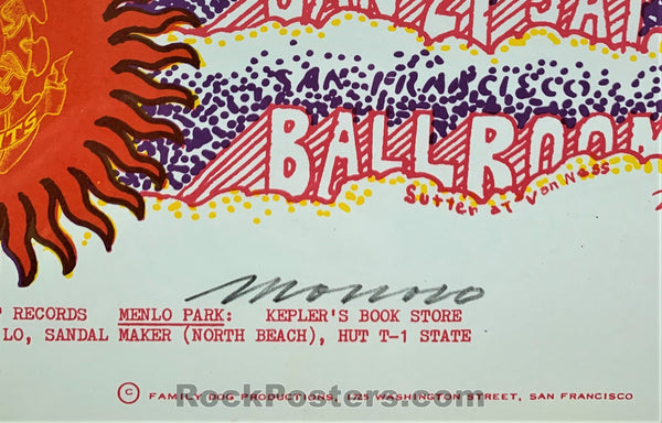 AUCTION -  FD-44 - Miller Blues Band 1967 Poster - Moscoso Signed -  Avalon Ballroom - CGC Graded 9.4