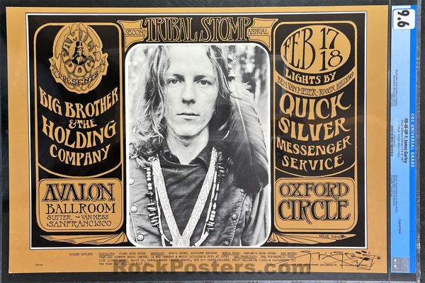 AUCTION - FD-48 - Janis Joplin Big Brother - Mouse Signed - 1967 Poster - Avalon Ballroom - CGC Graded 9.6