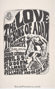 AUCTION - FD-4 - Love Charlatans - 1966 Handbill - Fillmore Auditorium - Near Mint Minus