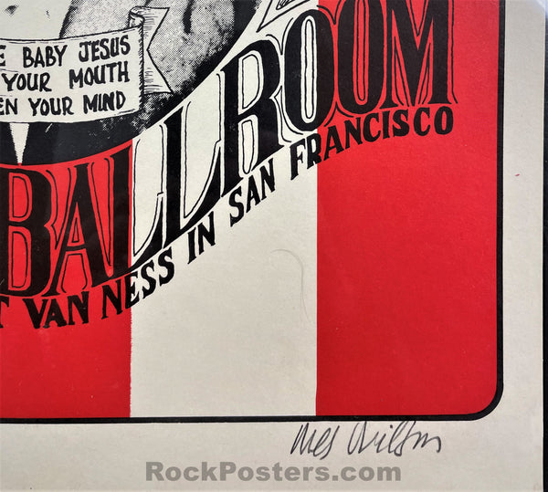 AUCTION -  FD-5 - Blues Project - Wes Wilson Signed - 1966 Poster - Avalon Ballroom - CGC Restored Grade - 9.2
