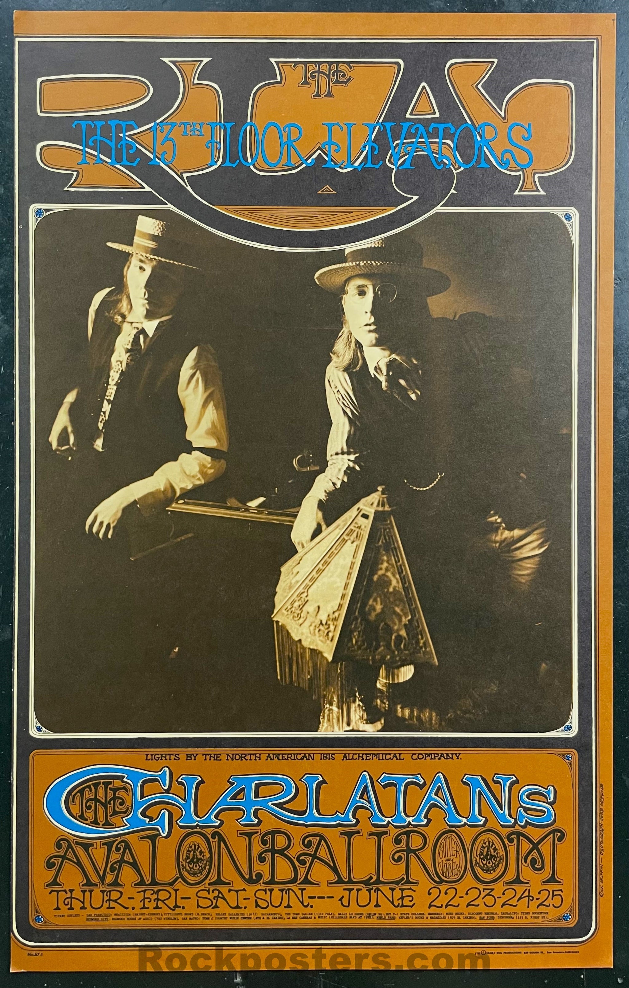 Auction - FD-63, 67, 71 - The Charlatans - 1967 Triptych Poster