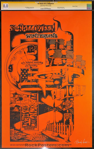 AUCTION - FD-681031 - Canned Heat - Randy Tuten Signed - 1968 Poster - Winterland - CGC Graded 8.0