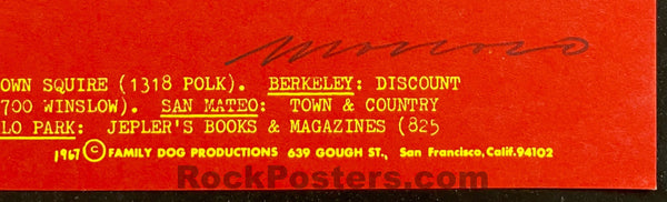 AUCTION - FD-86 - Blue Cheer Lee Michaels - Moscoso Signed - 1967 Poster - Avalon Ballroom - Near Mint
