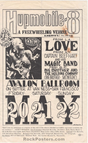 AUCTION - FD-9 - Hupmobile Love - 1966 Handbill - Avalon Ballroom -  Very Good