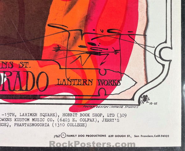 AUCTION - FDD-6 - Van Morrison - 1967 Poster - Mouse Signed - Family Dog Denver - CGC Graded 9.8
