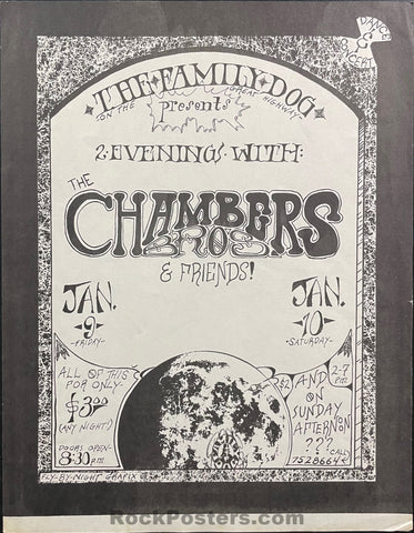 AUCTION - FD Great Highway - Chambers Brothers - 1970 Handbill - Excellent