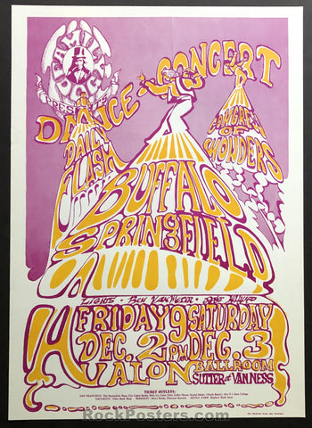 AUCTION - FD-37 - Buffalo Springfield - 1966 Poster - Avalon Ballroom - Near Mint