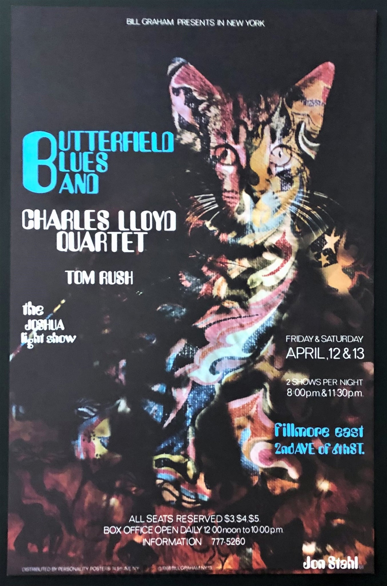 Auction - FE-6 - Butterfield Blues Band - 1968 Poster - Fillmore East - Mint