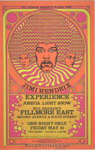 AUCTION - AOR 2.90 - Jimi Hendrix - Fillmore East 1968 NYC Postcard - Excellent