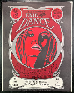 AUCTION - Fair and Dance - Firehouse Benefit Concert 1969 Poster - Very Good