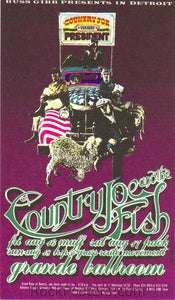GB49 - Country Joe & The Fish Postcard - Grande Ballroom (16-18-Aug-68) Condition - Mint