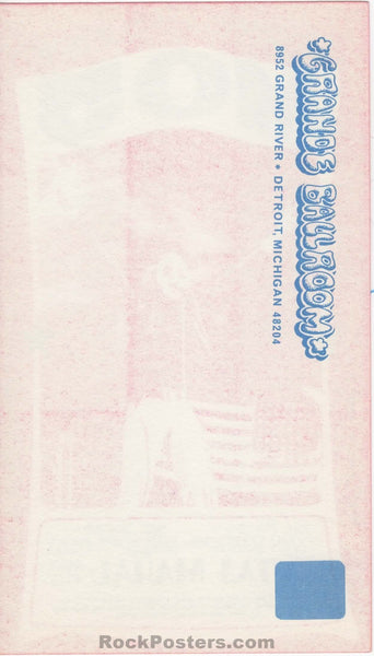 AUCTION -  GB-72 - MC5 Blue Cheer - Leni Sinclair Signed - 1969 Postcard - Grande Ballroom - Mint