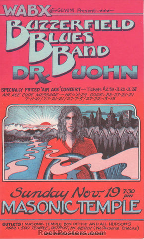 AUCTION - Detroit - Butterfield Dr. John Gary Grimshaw 1972 Handbill - Near Mint