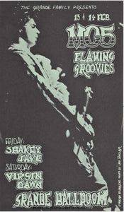 AUCTION - GB-700213 - MC5 Flamin' Groovies  - 1968 Postcard - Grande Ballroom - Near Mint