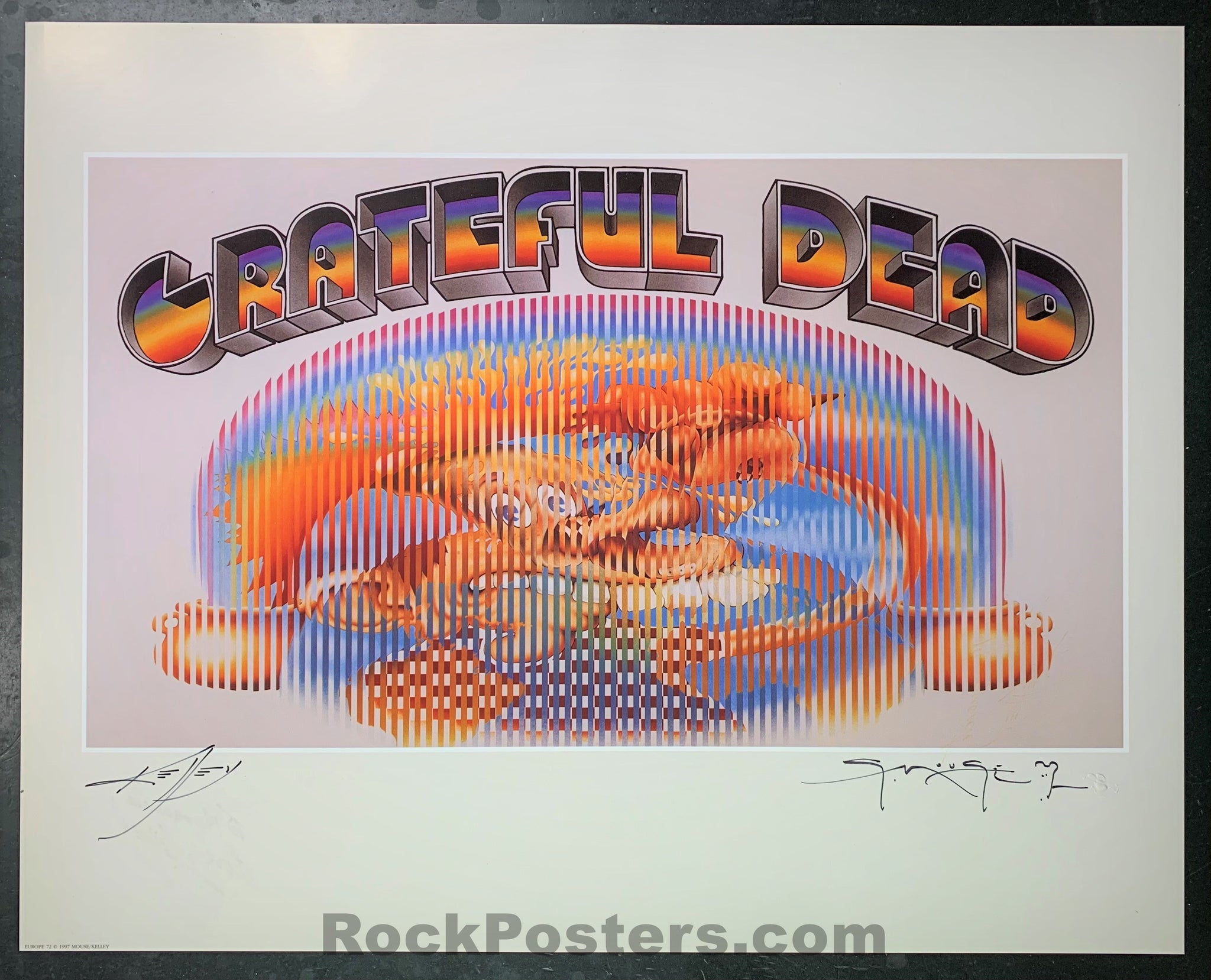 AUCTION - Grateful Dead - Mouse & Kelley Signed - Europe '72  Poster - Near Mint Minus